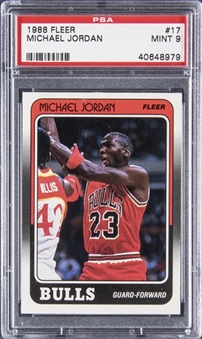1988 Fleer #17 Michael Jordan - PSA MINT 9